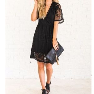 Sheer Black Lace Dress